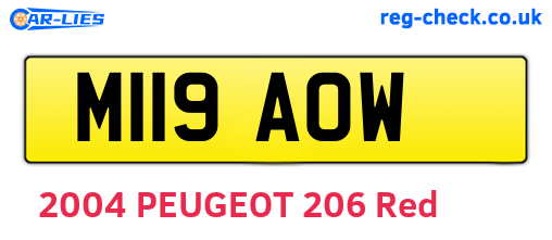 M119AOW are the vehicle registration plates.
