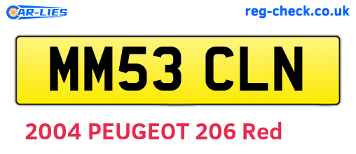 MM53CLN are the vehicle registration plates.