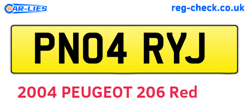 PN04RYJ are the vehicle registration plates.