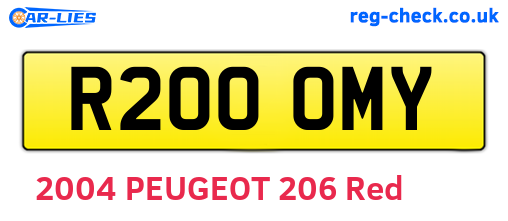 R200OMY are the vehicle registration plates.