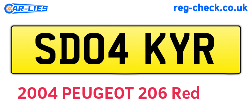 SD04KYR are the vehicle registration plates.
