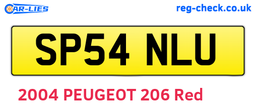 SP54NLU are the vehicle registration plates.