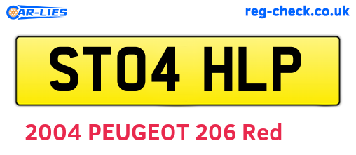 ST04HLP are the vehicle registration plates.