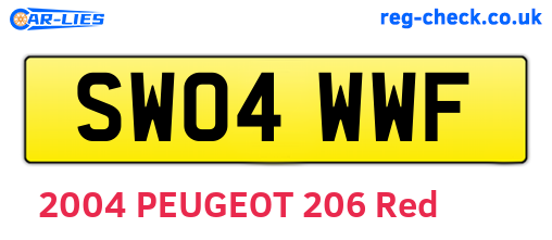 SW04WWF are the vehicle registration plates.