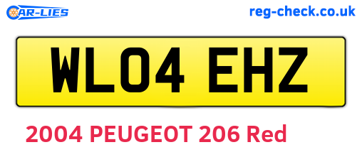WL04EHZ are the vehicle registration plates.