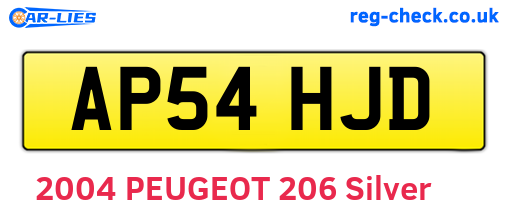 AP54HJD are the vehicle registration plates.