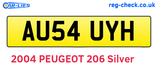 AU54UYH are the vehicle registration plates.