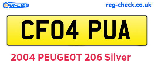 CF04PUA are the vehicle registration plates.
