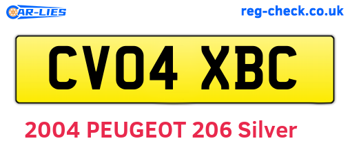 CV04XBC are the vehicle registration plates.