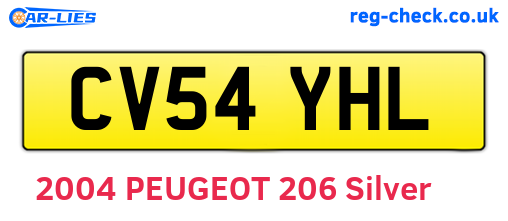 CV54YHL are the vehicle registration plates.