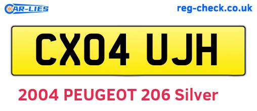 CX04UJH are the vehicle registration plates.