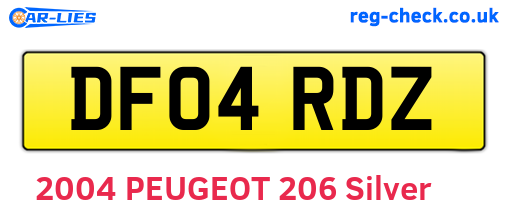 DF04RDZ are the vehicle registration plates.