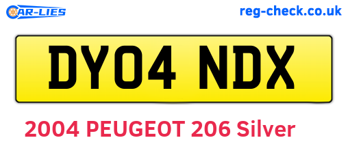 DY04NDX are the vehicle registration plates.