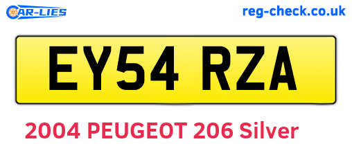 EY54RZA are the vehicle registration plates.