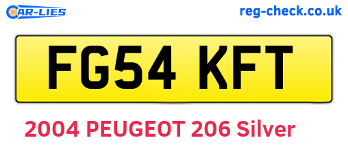 FG54KFT are the vehicle registration plates.