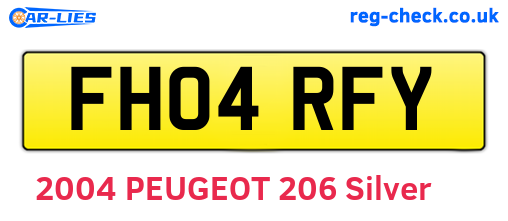 FH04RFY are the vehicle registration plates.