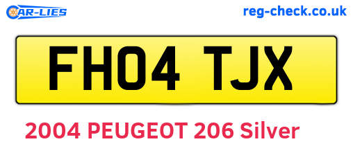FH04TJX are the vehicle registration plates.