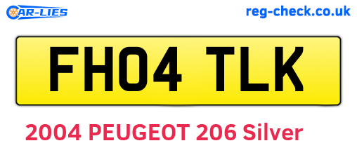 FH04TLK are the vehicle registration plates.