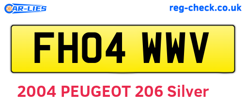 FH04WWV are the vehicle registration plates.