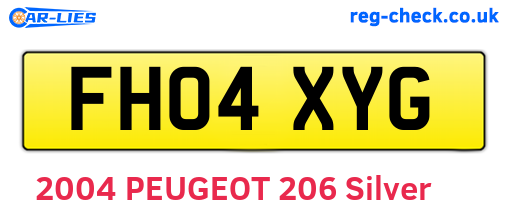 FH04XYG are the vehicle registration plates.