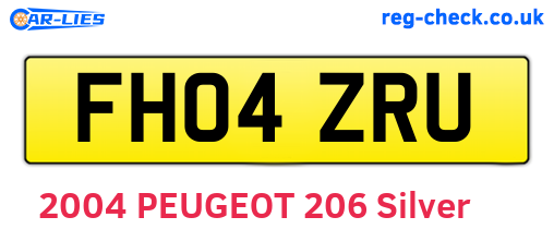 FH04ZRU are the vehicle registration plates.