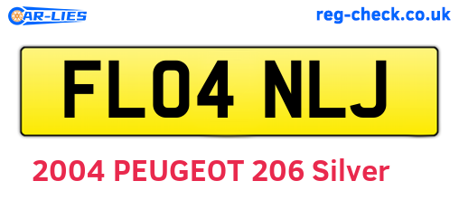FL04NLJ are the vehicle registration plates.