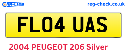 FL04UAS are the vehicle registration plates.