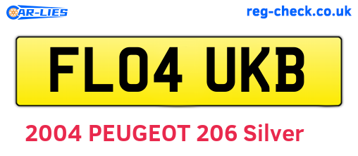 FL04UKB are the vehicle registration plates.
