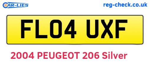 FL04UXF are the vehicle registration plates.
