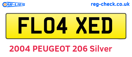 FL04XED are the vehicle registration plates.