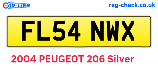FL54NWX are the vehicle registration plates.