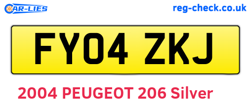 FY04ZKJ are the vehicle registration plates.