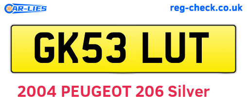 GK53LUT are the vehicle registration plates.