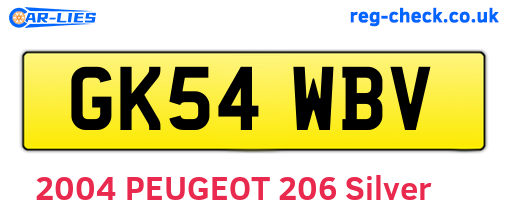 GK54WBV are the vehicle registration plates.