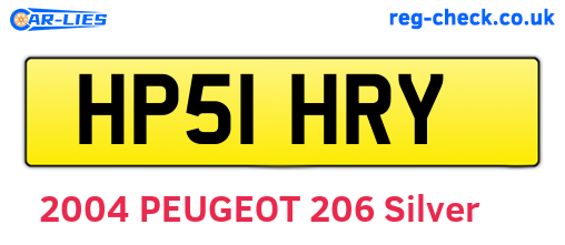 HP51HRY are the vehicle registration plates.