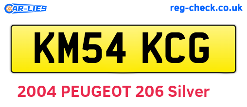 KM54KCG are the vehicle registration plates.