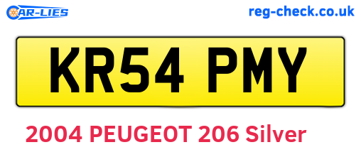 KR54PMY are the vehicle registration plates.