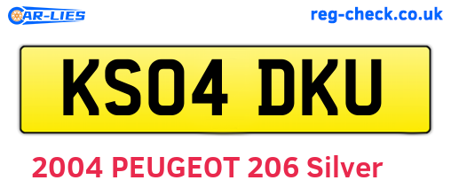KS04DKU are the vehicle registration plates.