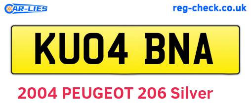 KU04BNA are the vehicle registration plates.