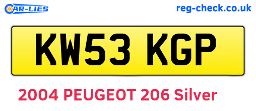 KW53KGP are the vehicle registration plates.