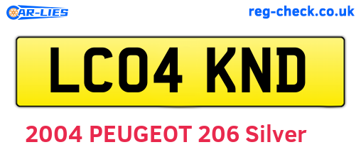 LC04KND are the vehicle registration plates.
