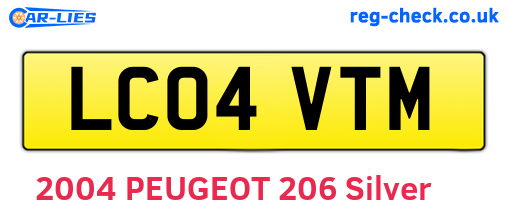 LC04VTM are the vehicle registration plates.
