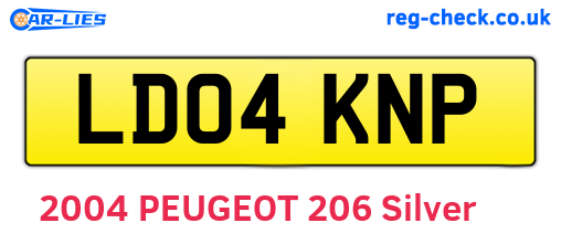LD04KNP are the vehicle registration plates.