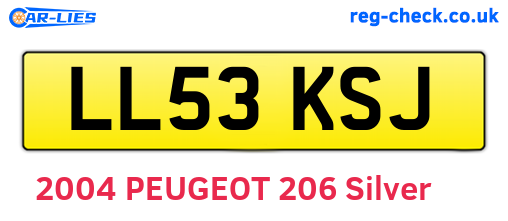 LL53KSJ are the vehicle registration plates.