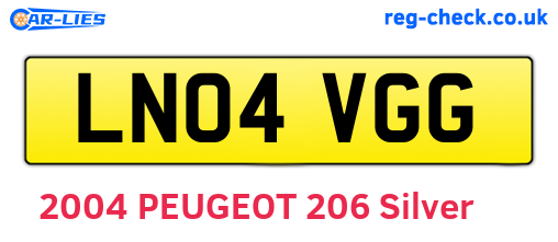 LN04VGG are the vehicle registration plates.