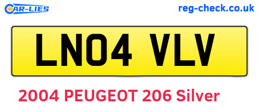LN04VLV are the vehicle registration plates.