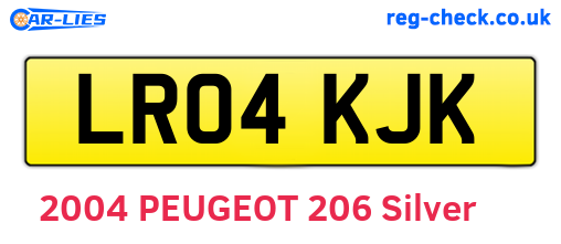LR04KJK are the vehicle registration plates.