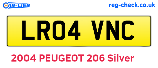 LR04VNC are the vehicle registration plates.