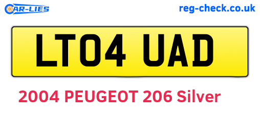 LT04UAD are the vehicle registration plates.