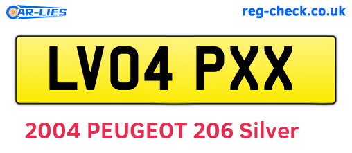 LV04PXX are the vehicle registration plates.